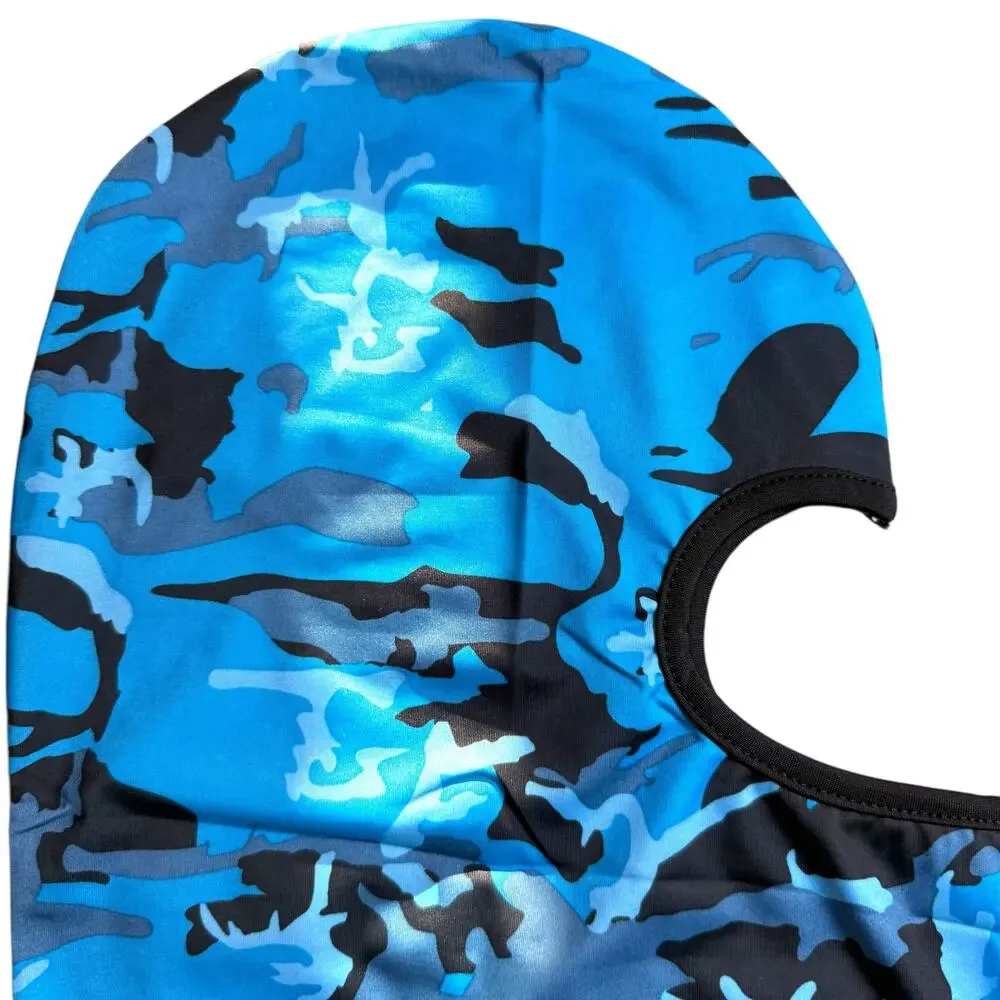 Streetwheres Blue Camouflage Balaclava Men’s OS - Streetwear Punk Bikes Cycling - Picture 4 of 11
